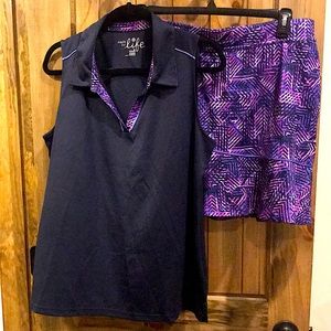 Skort and Top set. Made for Life by JCPenney. XL top and Large Skort Set.